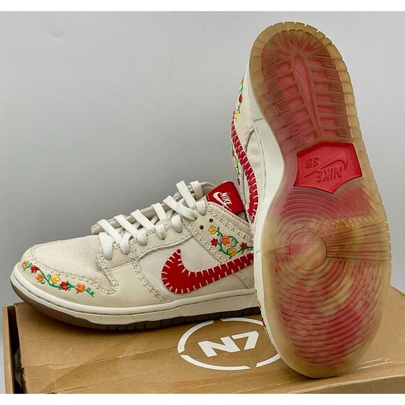 Nike SB Dunk Low Decon N7 Opti Yellow/University Red Sz 8 FD6951-700 - Picture 5 of 7